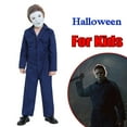 Michael Myers Costume Blue Work Clothes Comfort Cosplay Halloween