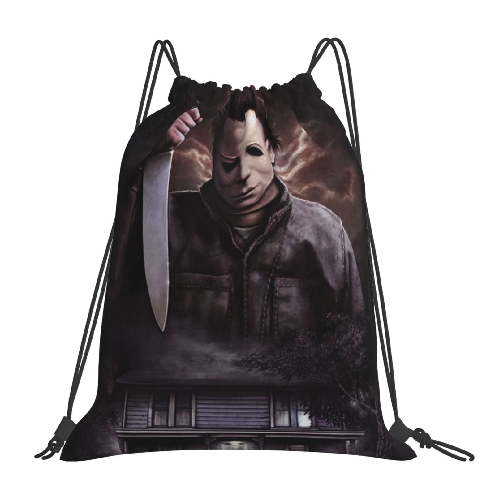 Michael Myers Drawstring Bags Gym Sport String Bag Outdoor Portable