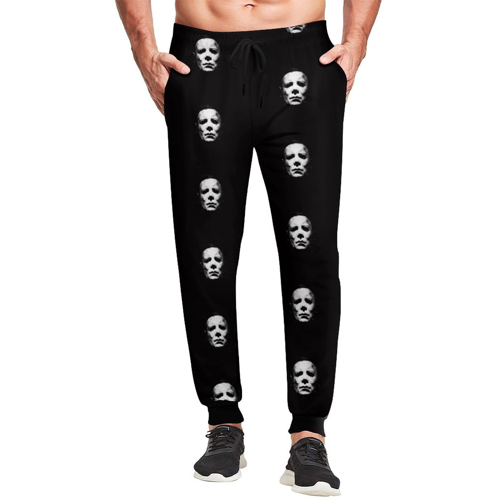Michael Myers Face Mens Sweatpants Joggers Pants Trousers 3D Novelty Casual Sweatpants With