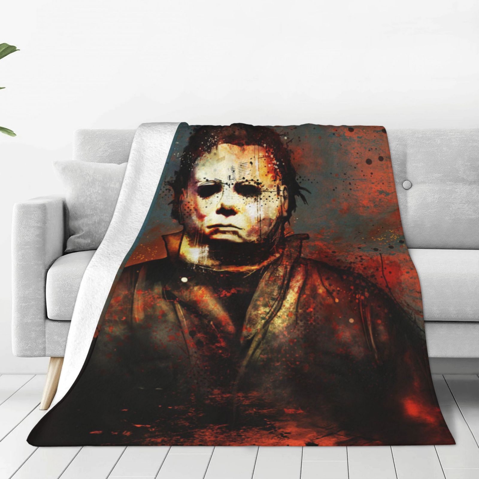 Dorsogna Michael Myers Fleece Throw Blanket - Soft Plush Flannel Blanket 80x60 Inches For Couch & Bed - View #5