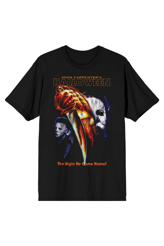 Michael Myers Halloween Art Men's Black T-Shirt-Medium
