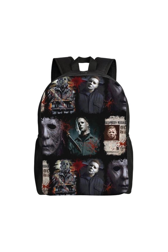 Michael Myers Halloween Backpack Casual Knapsack Simple All-Purpose Bookbag Travel Rucksack For Men And Women