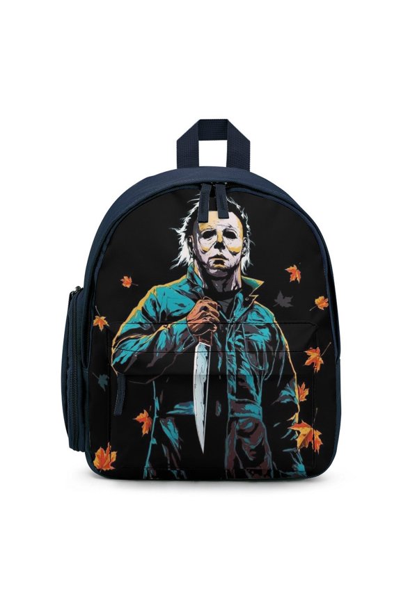 Michael Myers Halloween Backpack Large Capacity Shoulder Satchel Simple Printed Knapsack Bookbag