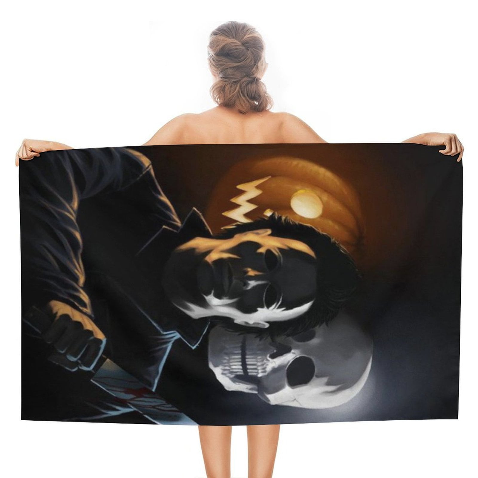 Michael Myers Halloween Bath Throw Towel Quick Dry Towel for Swimmers