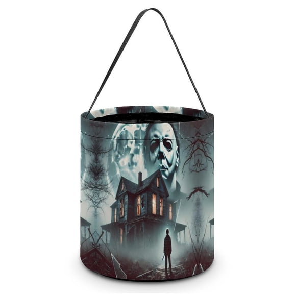 Michael Myers Halloween Candy Bag, Trick Or Treat Bags - Light Candy Buckets & Tote Bags for Halloween Parties
