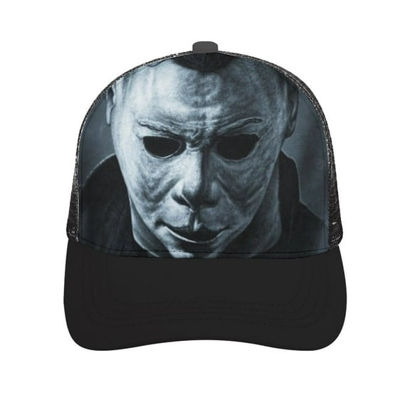 Michael Myers Halloween Caps Breathable Baseball Cap Dad Hat Adjustable Casual Trucker Caps for Outdoor Running Workouts