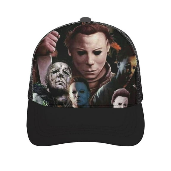 Michael Myers Halloween Caps Breathable Baseball Cap Dad Hat Adjustable Casual Trucker Caps for Outdoor Running Workouts