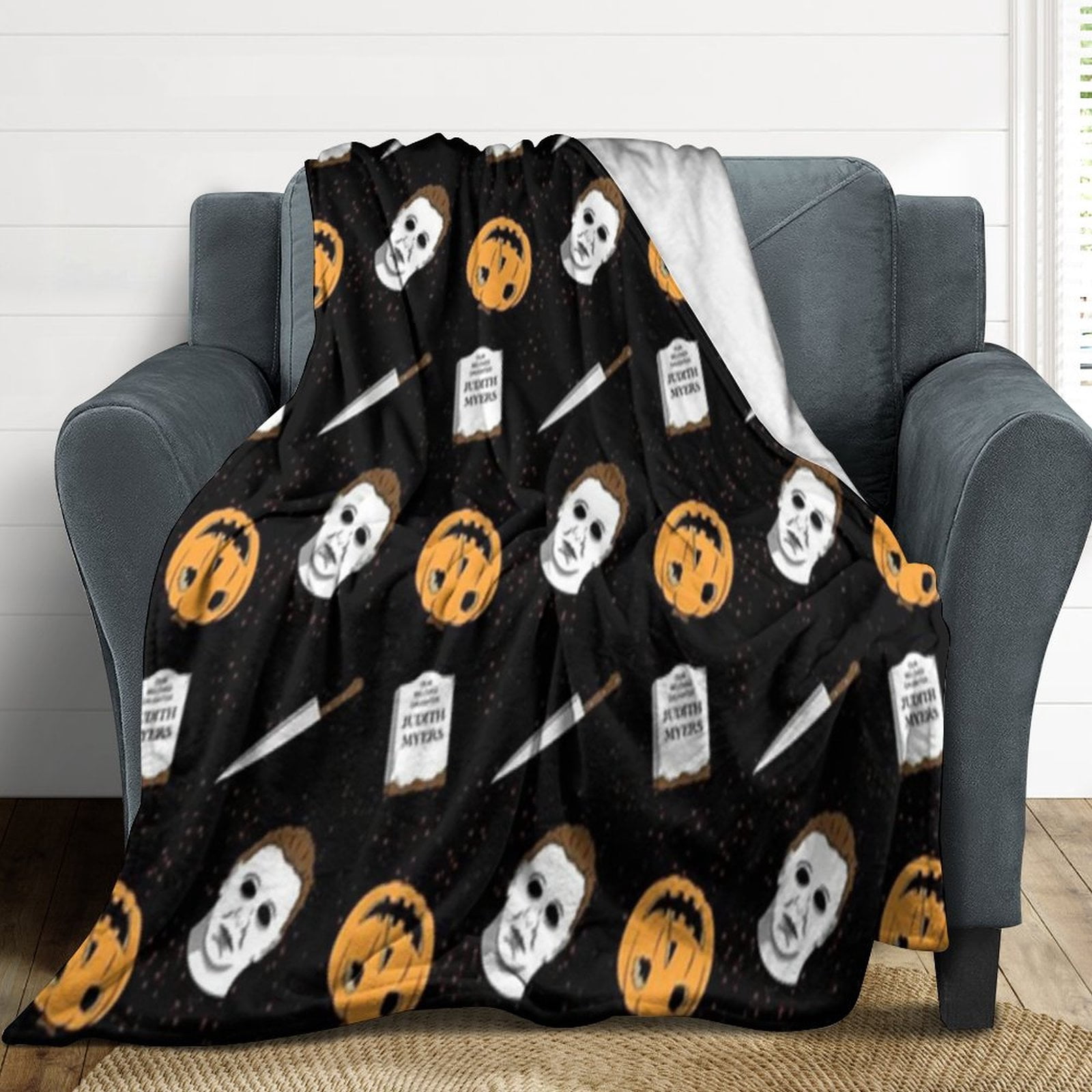 Dorsogna Michael Myers Fleece Throw Blanket - Soft Plush Flannel Blanket 80x60 Inches For Couch & Bed - View #9