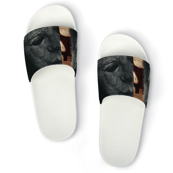 Michael Myers Halloween Home Slippers Non Slip Bathroom Open Toe Shoes Lightweight Slide Slippers Sandals 40(250mm)