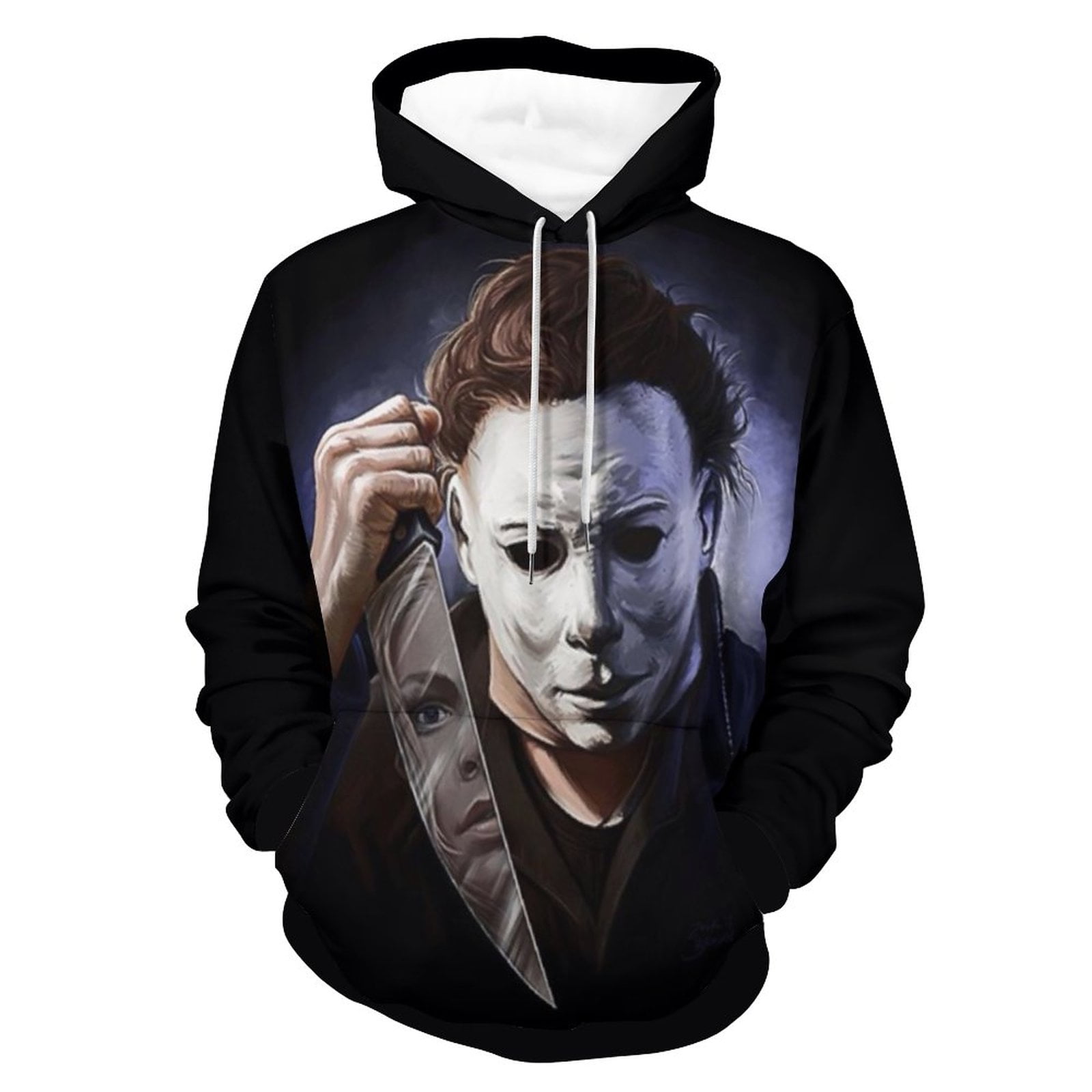 All+Every Halloween Michael Myers Behind Bush Men's Sweatshirt
