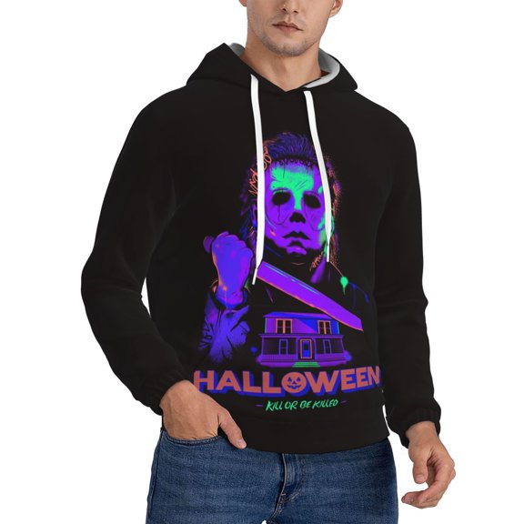 Michael Myers Halloween Hoodie For Men Women Unisex Hooded Pullover Fleece Sweatshirt Warm Novelty Sweater Top Large