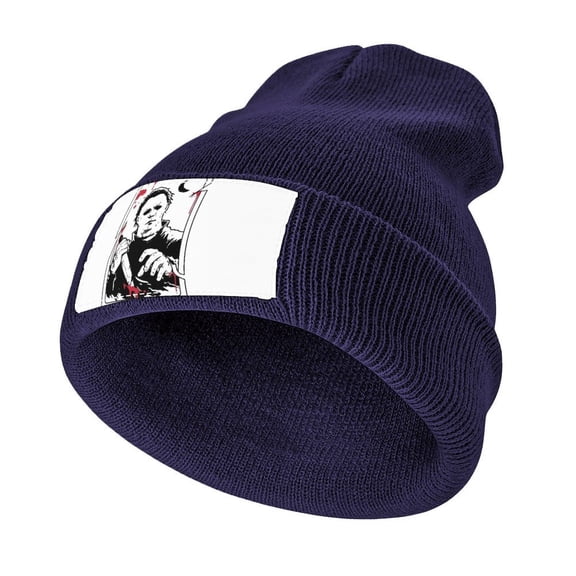 Michael Myers Halloween Knit Beanie Hats for Men Women Unisex Cuffed Watch Cap Beanie Warm Casual Skull Cap Winter