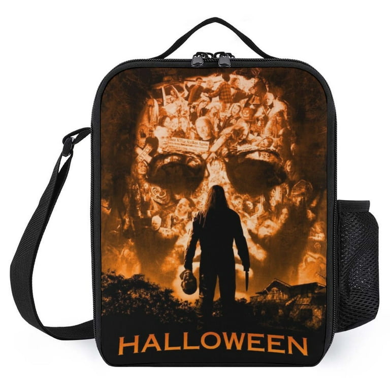 Michael Myers Halloween Lunch Bags Shoulder Bag Reusable Lunch Box Portable Lunchbox Snack Bag for Office Work School Picnic Beach Walmart