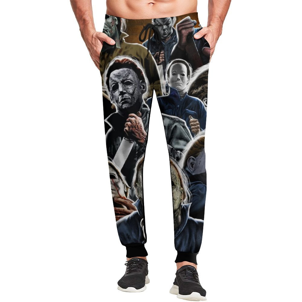 Michael Myers Halloween Mens Sweatpants Casual Jogger Pants Elastic Waistband Drawstring