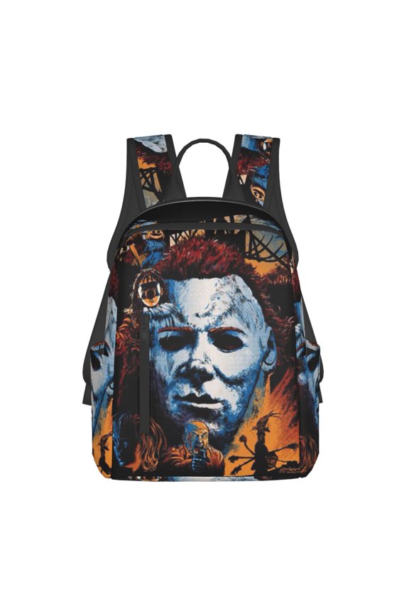 Michael Myers Halloween Shoulder Bag Rucksack Casual Lightweight Backpack Simple Printed Daypack