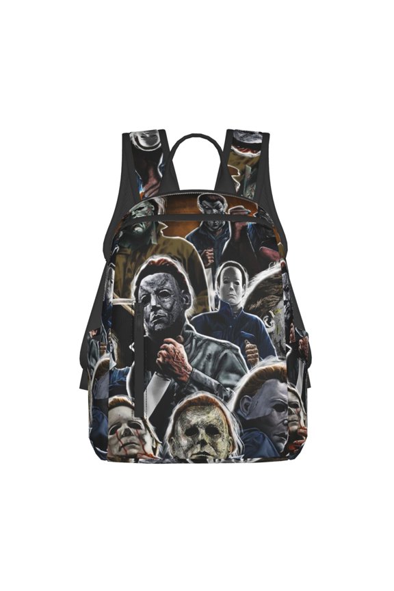 Michael Myers Halloween Shoulder Bag Rucksack Casual Lightweight Backpack Simple Printed Daypack