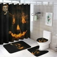 thumbnail image 1 of Michael Myers Halloween Shower Curtain Sets 4 Piece Bathroom Set Shower Curtain Non-Slip Rugs Toilet Lid Cover Bath Mat Bathroom Decor, 1 of 8