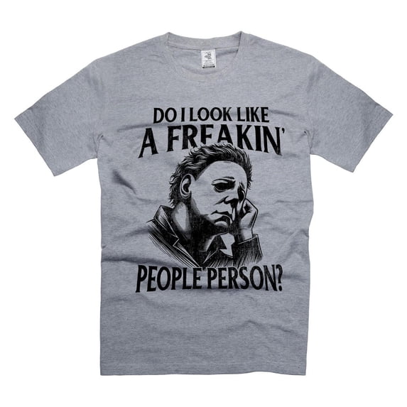 Michael Myers Halloween T-Shirt: Funny Horror Movie Tee,Sport Grey Color,Size M