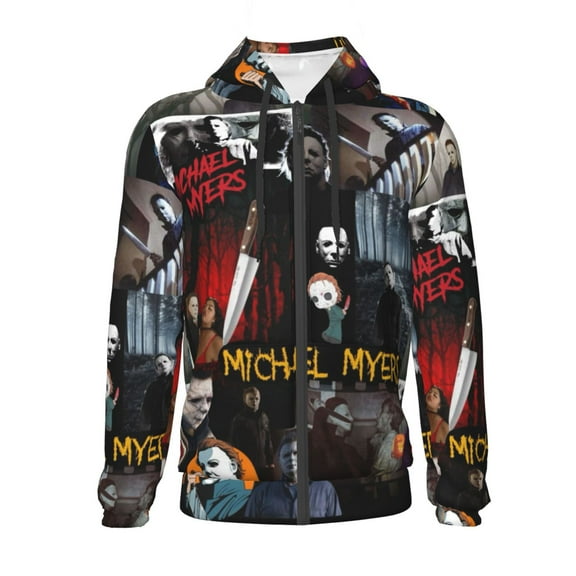 Michael Myers Halloween Youth Hoodies Teenage Zipper Sweatshirt Winter Jackets 3D Printing Coats Activewear For Kids Small