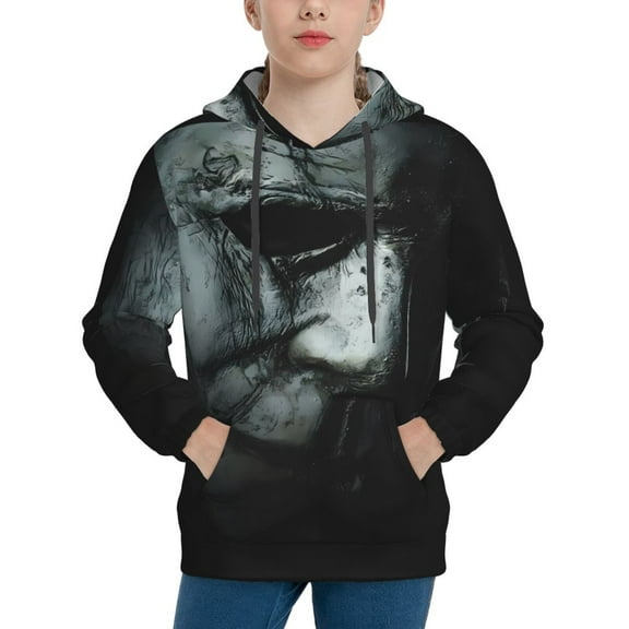 Michael Myers Hoodie, Casual Unisex Youth Hoodie, Fashion Novelty Long Sleeve Pullover Sweatshirt Hooded For Kid, Teens And Adults