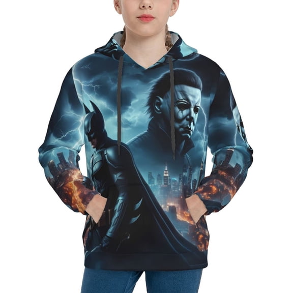 Michael Myers Hoodie, Casual Unisex Youth Hoodie, Fashion Novelty Long Sleeve Pullover Sweatshirt Hooded For Kid, Teens And Adults