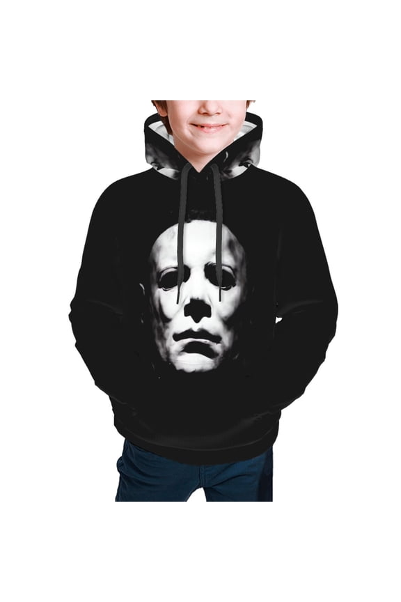 Michael Myers Hoodies Pullover For Boys Girls 3d Printed Hooded Sweatshirt Long Sleeves Large