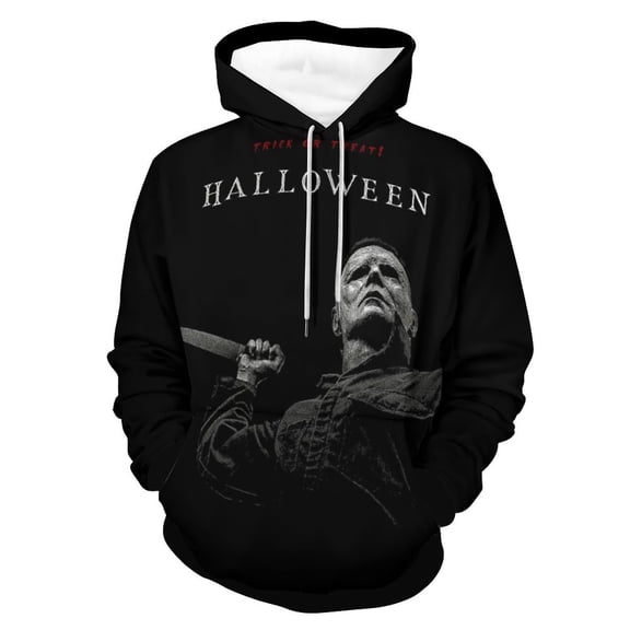 Michael Myers Hoodies for Men Women 3D Print Pullover Novelty Hooded Sweatshirt Hoodies with Big Pockets 3XL