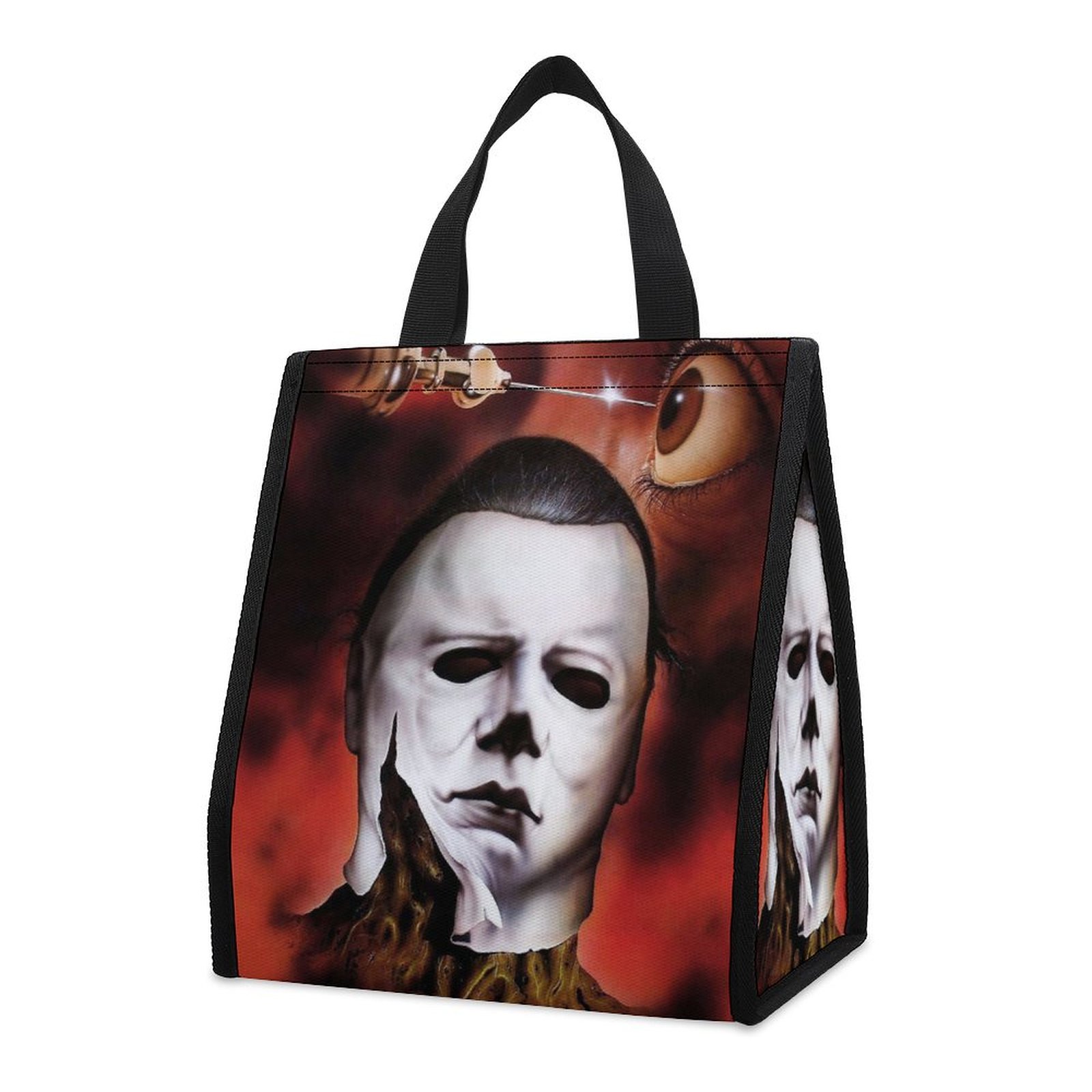 Michael Myers Horror Folding Insulated Lunch Bag Portable Lunchbag