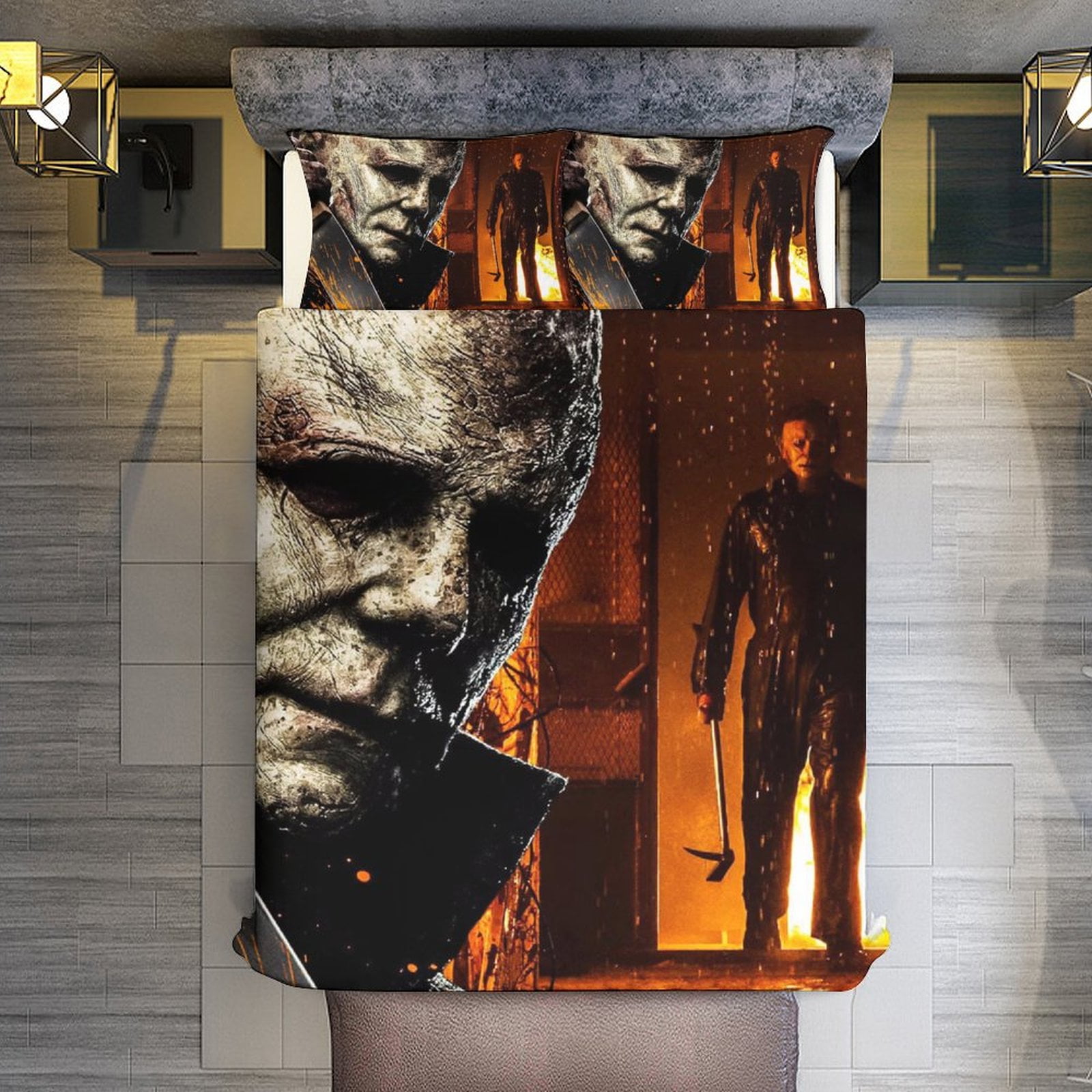 Michael Myers Kills 3 Piece Bedding Sets Decor Comforter Sets With One