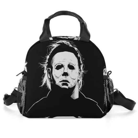 Michael Myers Lunch Bag With Adjustable Shoulder Strap Printed Satchel Bag Insulated Cooler Tote Box