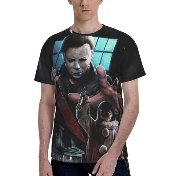 Michael Myers Men's T Shirt Summer Casual Fashion Unisex Short Sleeve Graphic Crew Neck Tees Tops