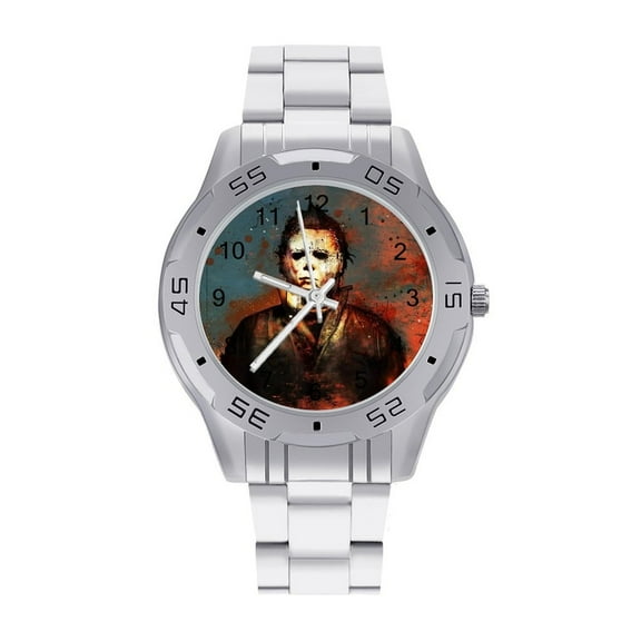 Michael Myers Mens Stainless Steel Watch Classic Work Business Casual Watch with Roman Numeral
