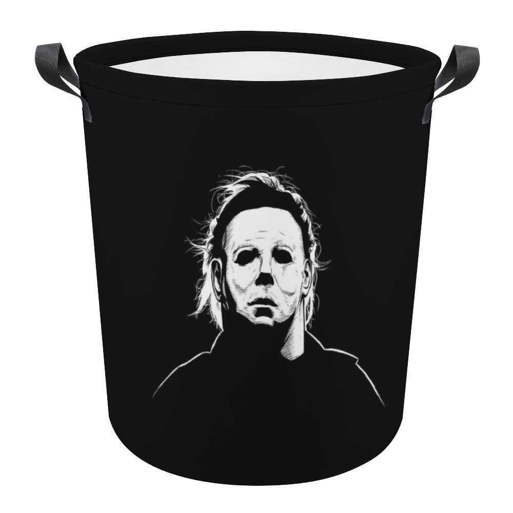 Michael Myers Movie Circular Laundry Hamper Foldable Large Storage