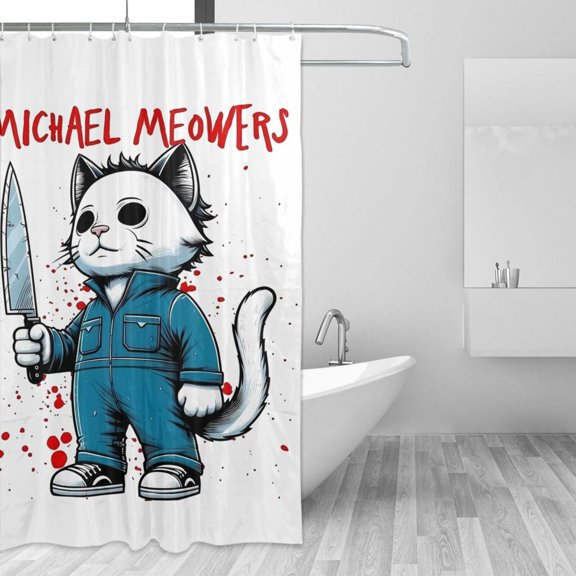 Michael Myers Shower Curtain Bathroom Shower Curtains Quick Drying , Privacy Protection, Easy Installation , Shower Curtain Waterproof Polyester Fabric 72"x72"