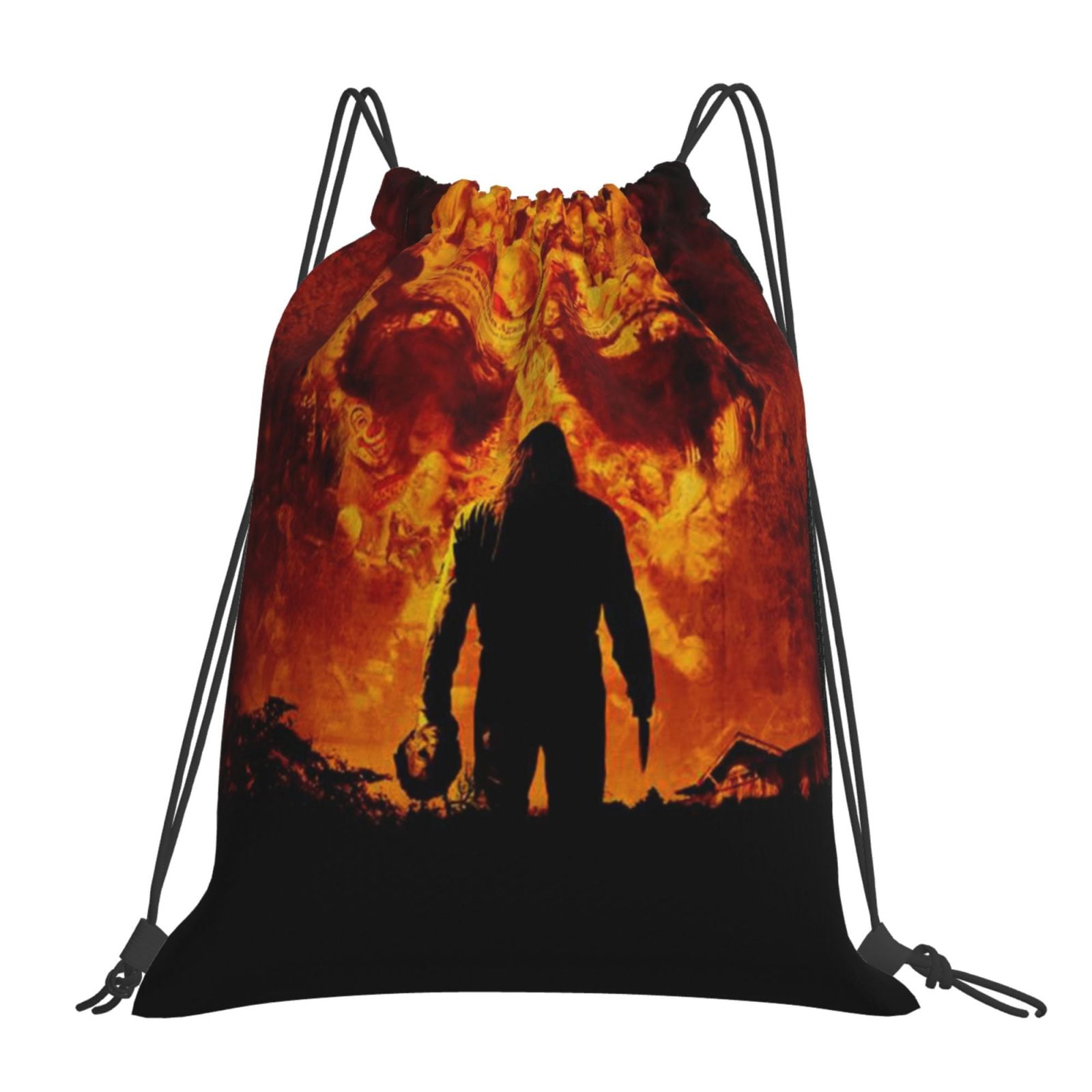 Michael Myers Skull Drawstring Bags Gym Sport String Bag Outdoor