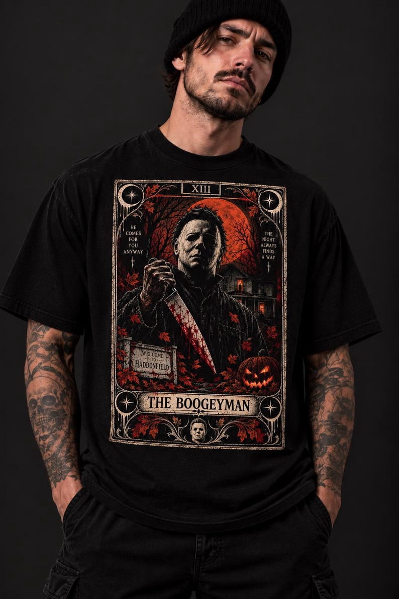 Michael Myers Tarot Tee Horror Slasher Graphic T-shirt Sizes S-5XL ...