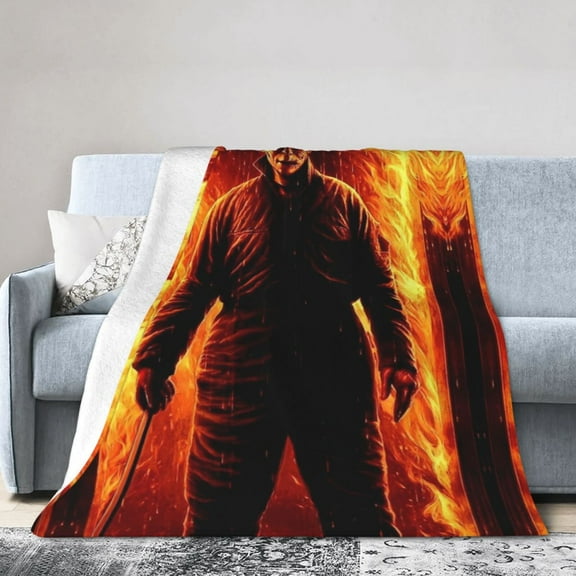 Michael Myers Throw Blanket, All Season Decorative Soft Cozy Fleece Blankets, Room Decor For Bed Chair Car Sofa Couch Bedroom