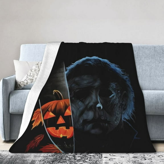 Michael Myers Throw Blanket, All Season Decorative Soft Cozy Fleece Blankets, Room Decor For Bed Chair Car Sofa Couch Bedroom