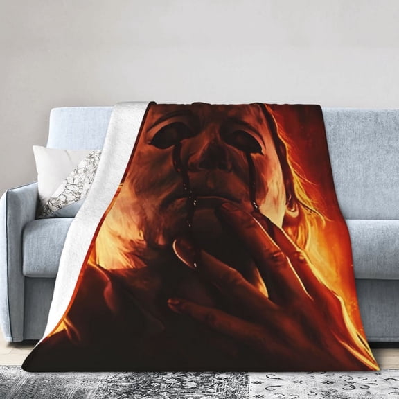 Michael Myers Throw Blanket, All Season Decorative Soft Cozy Fleece Blankets, Room Decor For Bed Chair Car Sofa Couch Bedroom
