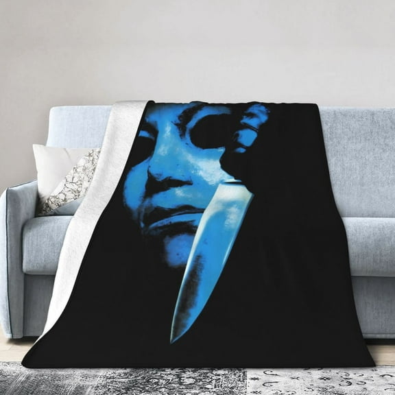 Michael Myers Throw Blanket, All Season Decorative Soft Cozy Fleece Blankets, Room Decor For Bed Chair Car Sofa Couch Bedroom