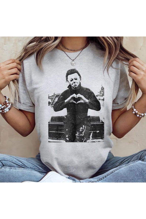 Michael Myers Vintage Scary Movie Sweatshirt, Distressed Retro Horror Shirt, 90's Style Retro Horror Gift, Men's And Women's Graphic Tee 100% Cotton by TBun, Full Sizes S-5XL