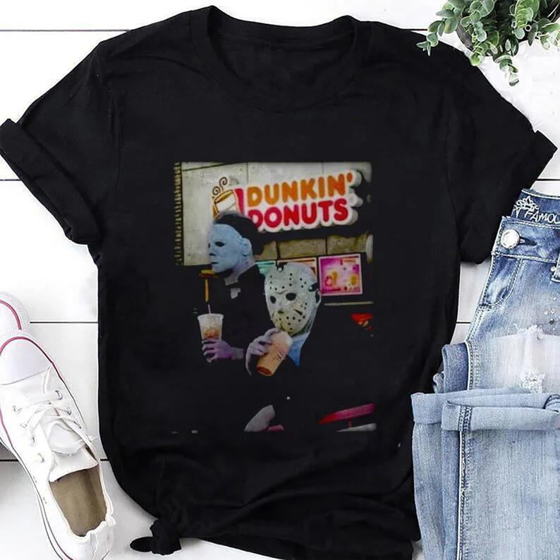 michael myers and jason voorhees drink dunkin donuts halloween michael myers and jason voorhees drink dunkin donuts halloween