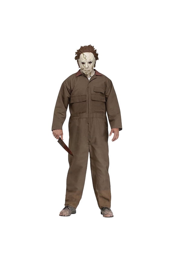 Michael Myers with Mask Men's Adult Halloween Costume, One Size, (44)