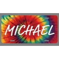 thumbnail image 1 of Michael Name Tie Dye Style License Plate Tag Vanity Novelty Metal | UV Printed Metal | 6-Inches By 12-Inches | Car Truck RV Trailer Wall Shop Man Cave | NP1800, 1 of 1