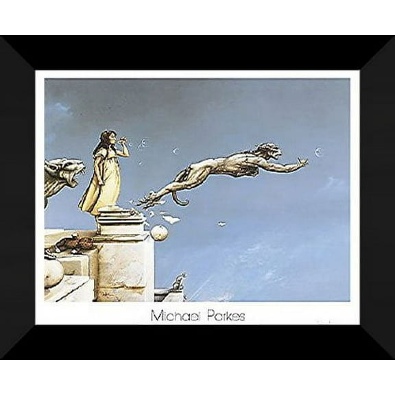 Michael Parkes Framed Art 24x20 "Gargoyles"