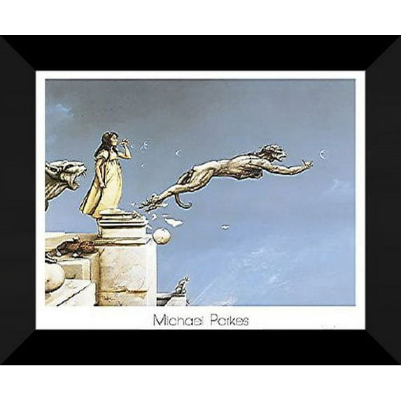 Michael Parkes Framed Art 24x20 "Gargoyles"