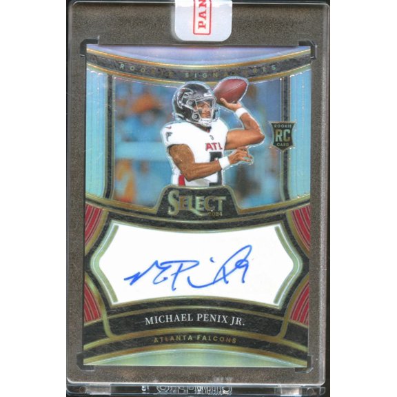 Michael Penix Jr. 2025 Panini Select Prizm RSP-MPJ RC Auto Atlanta Falcons Football Card Atlanta Falcons NFL Autographed Football Trading Card