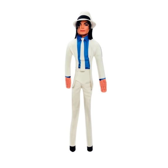 Michael Poseable Plush Doll – 11 Inch Soft Stuffed Figure with Wireframe, Bendable Pop Star Doll for Desk Display, Collectible Music Gift for Fan