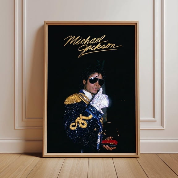 Michael Poster King of Pop Music Wall Art Vintage Retro Legend Portrait Print Home Studio Media Room Decor Icon Fan Gift