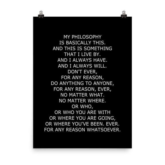 Michael Scott Dont Ever Poster, The Office Wall Art, Unframed Paper Poster 11x14in